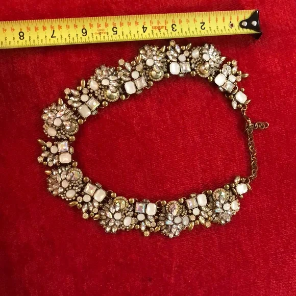 Elegant Gold and Silver Statement Necklace - Picture 7 of 9